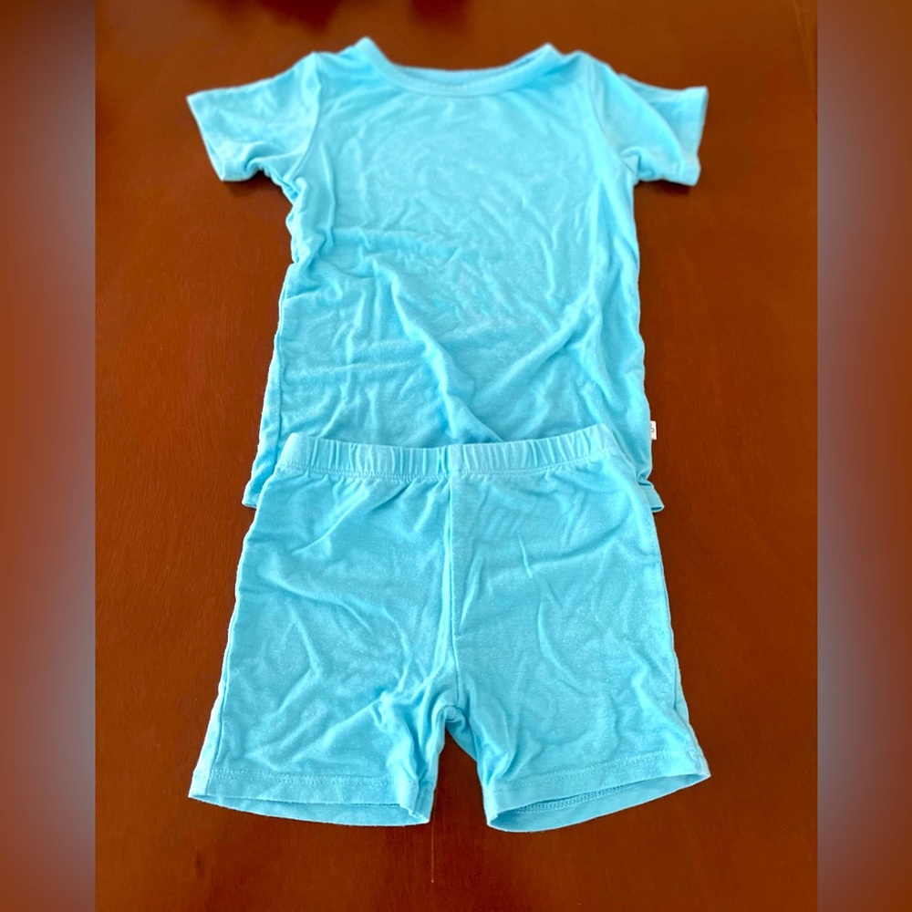 Posh Peanut River Blue Short Sleeve Pajamas